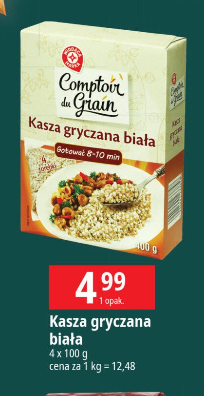 Kasza gryczana biała Wiodąca marka comptoir de grain promocja