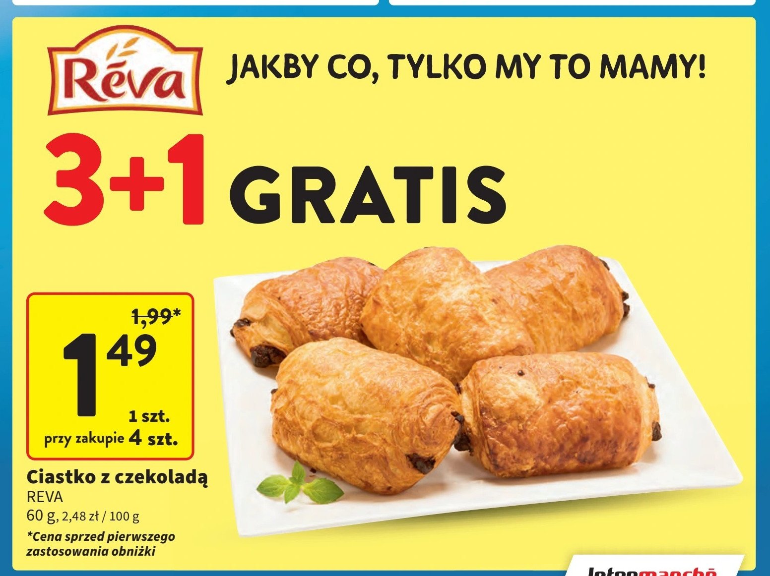 Ciastko z czekoladą Reva promocja