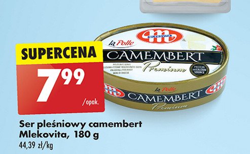 Ser camembert premium Mlekovita la polle promocja w Biedronka