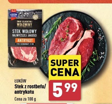 Stek wołowy z rostbefu bez kości Łmeat łuków promocja