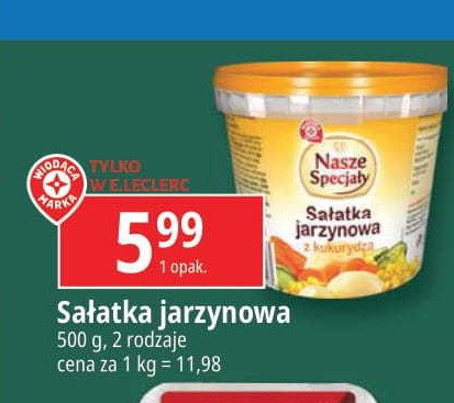 Sałatka jarzynowa z kukurydzą Wiodąca marka nasze specjały promocja