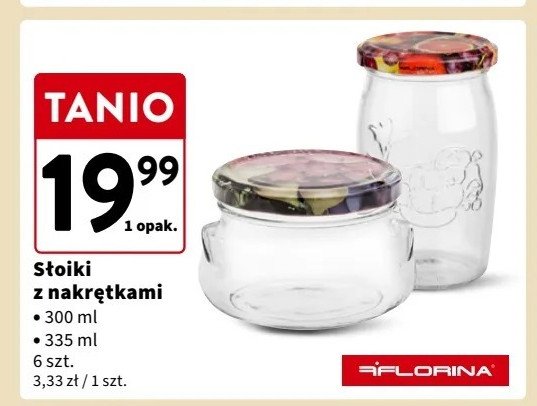 Słoik ala z nakrętką 300 ml Florina (florentyna) promocja