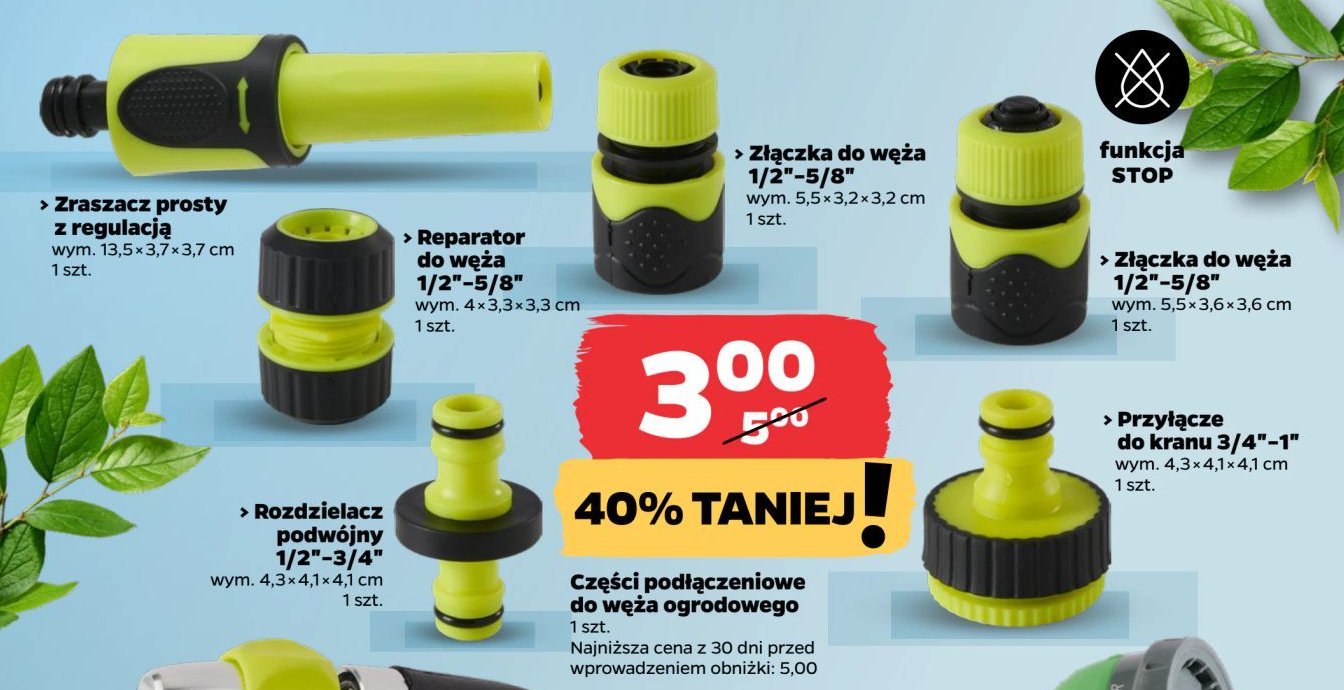 Złączka do węża ogrodowego 5/8" promocja w Netto