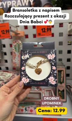 Bransoletka z napisem dla Babci promocja w Kaufland