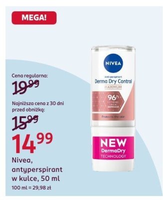 Antyperspirant Nivea, antyperspirant w kulce, 50 ml promocja w Rossmann