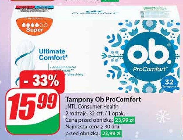 Tampony super O.b. procomfort promocja