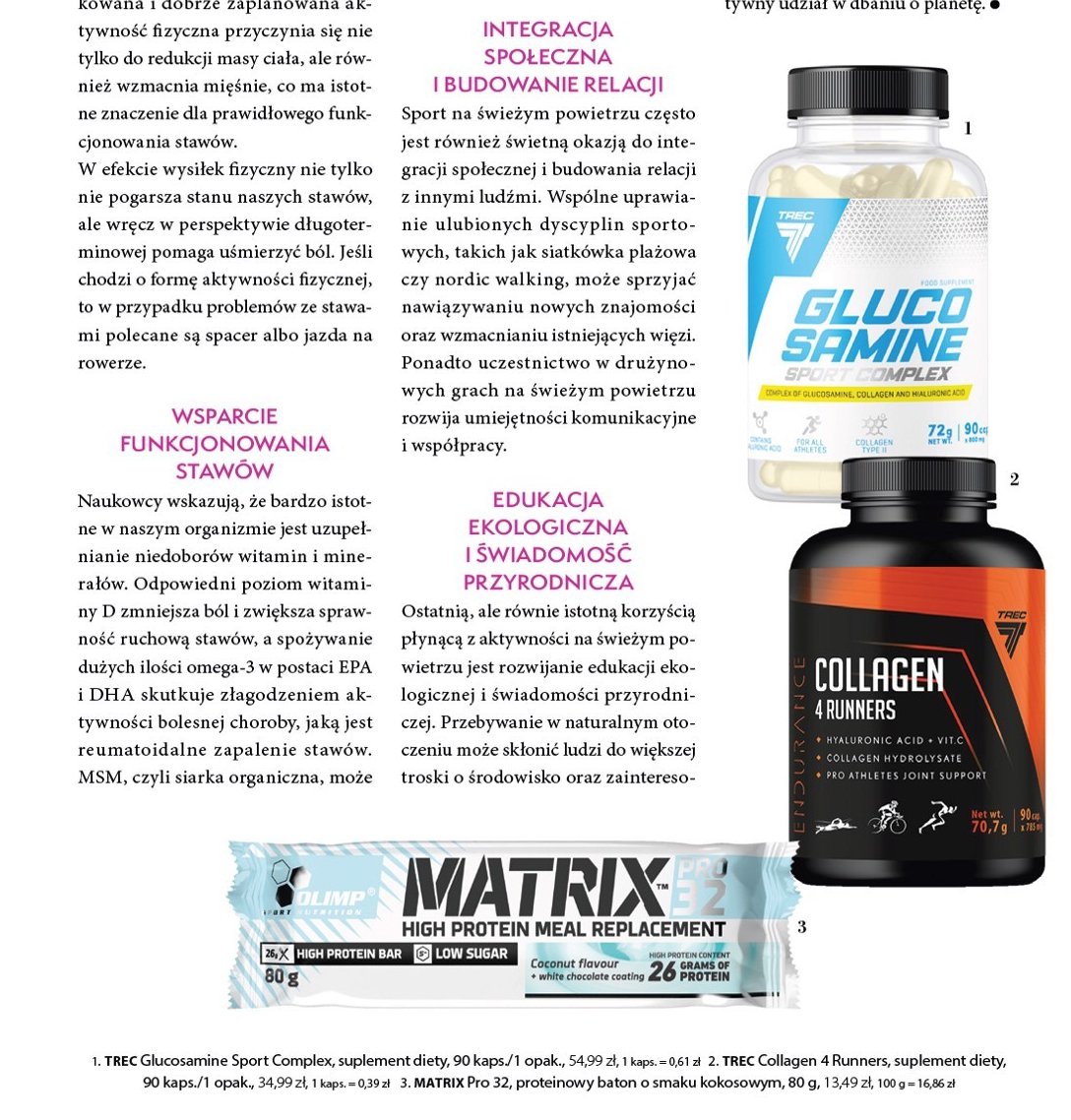 Tabletki collagen 4 runners Trec nutrition promocja