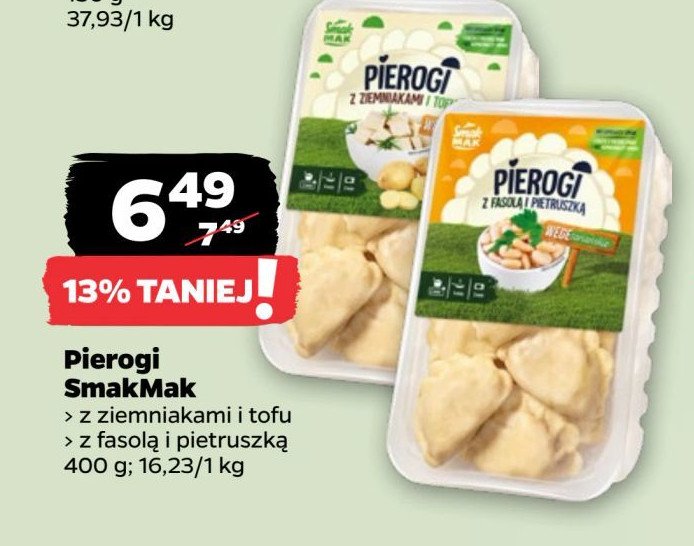 Pierogi z fasolą i pietruszką Smak mak promocja w Netto