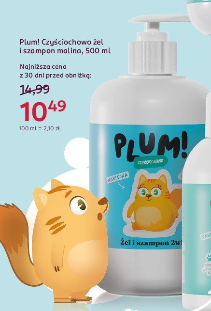 Żel i szampon 2w1 Plum! czyściochowo promocja w Rossmann