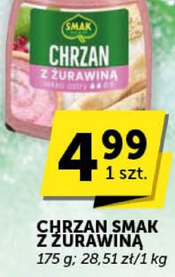 Chrzan Smak z żurawiną promocja w Groszek