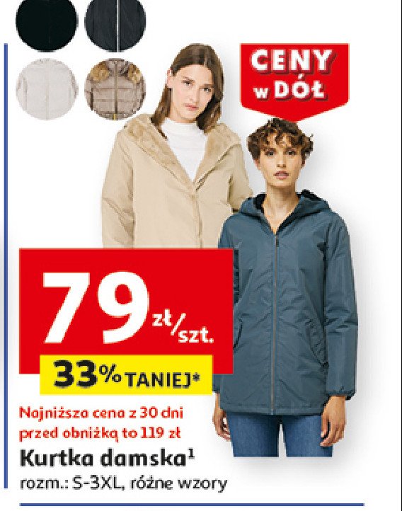 Kurtka damska s-3xl Auchan inextenso promocja