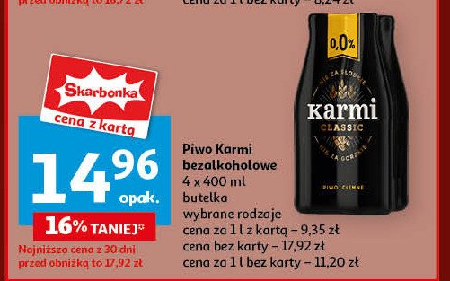 Piwo Karmi classic promocja w Auchan