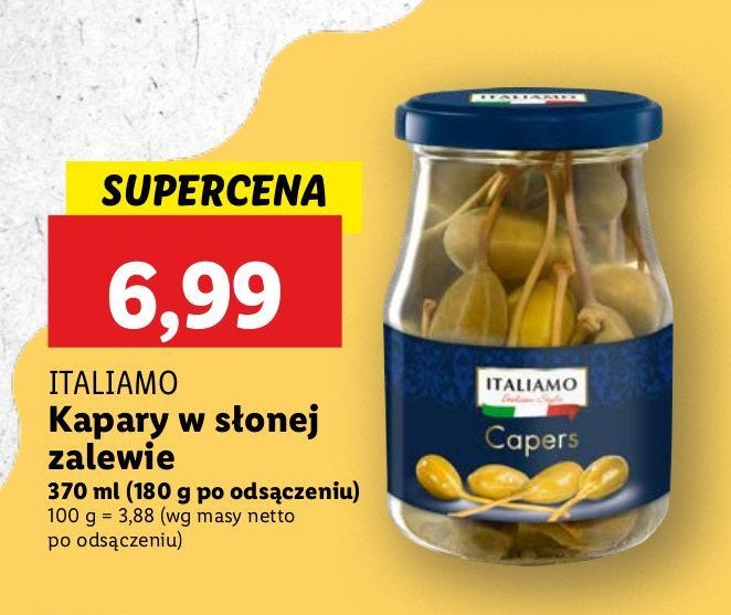 Kapary w s艂onej zalewie Italiamo promocja