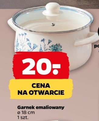Garnek emaliowany ø 18 cm promocja w Netto