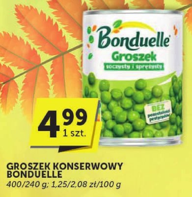 Groszek konserwowy Bonduelle 400/240 g promocja w ABC