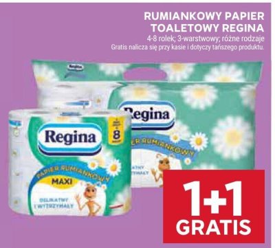 Rumiankowy papier toaletowy Regina promocja w Stokrotka