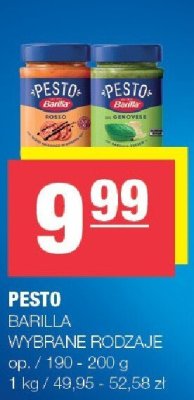 Pesto Barilla różne rodzaje promocja w SPAR