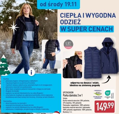 Parka damska 3 w 1  promocja w Aldi