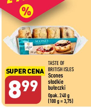 Herbatniki angielskie z rodzynkami Taste of british isles promocja