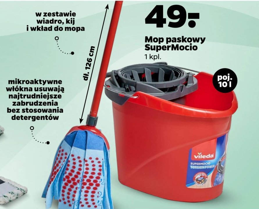 Mop supermocio + wiadro Vileda promocja