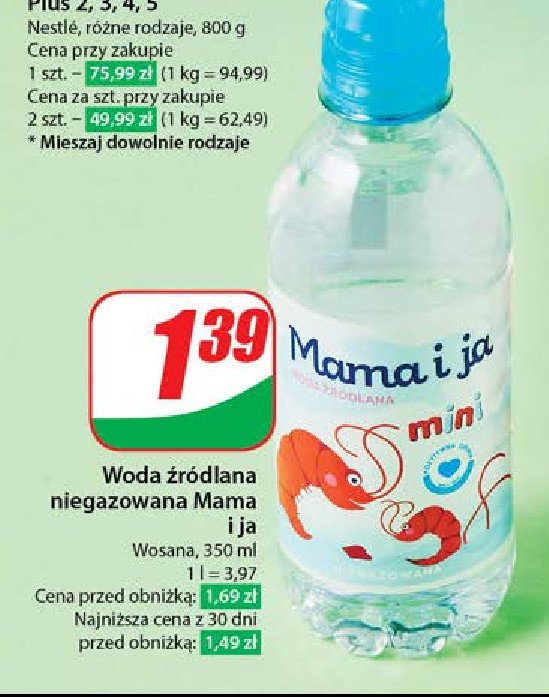 Woda niegazowana Mama i ja promocja