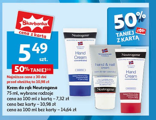 Krem do rąk z maliną nordycką Neutrogena formuła norweska promocja