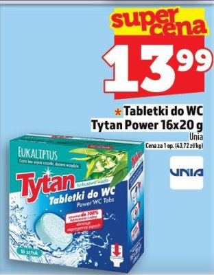 Tabletki do WC Tytan Power 16x20 g promocja w TOPAZ
