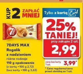 7 Days Super Max - rogal z nadzieniem kakaowym promocja