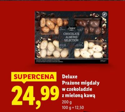Migdały Deluxe Prażone migdały w czekoladzie z mieloną kawą promocja w Lidl