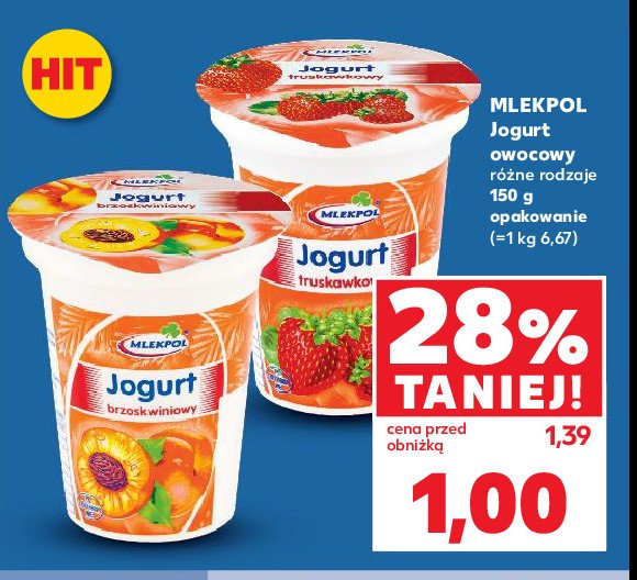 Jogurt truskawka Mlekovita jogurt polski promocja