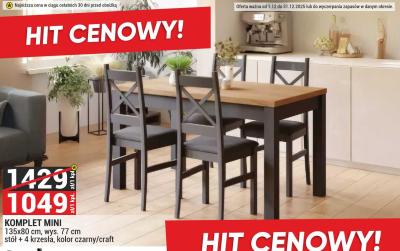 Komplet meblowy MINI - stół + 4 krzesła promocja w Merkury Market