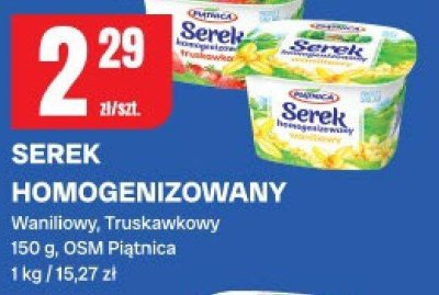 Serek homogenizowany waniliowy, truskawkowy OSM Piątnica promocja w Chorten