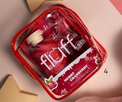 Zestaw Marry Cranberry - żel pod prysznic, mgiełka do ciała, maseczka hydrożelowa do ust Fluff promocja w Rossmann