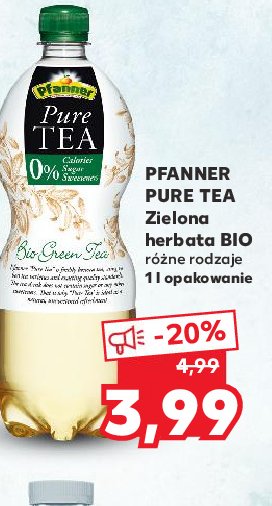 Napój bio green tea Pfanner promocje