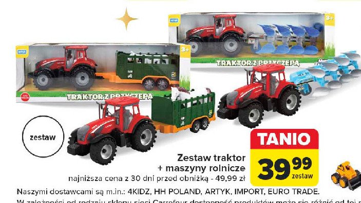 Zestaw traktor i maszyny rolnicze promocja w Carrefour Market