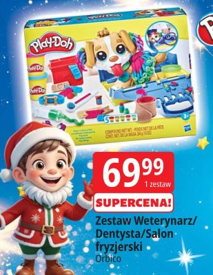 Zestaw Play-Doh Weterynarz/Dentysta/Salon fryzjerski Orbico promocja w Leclerc
