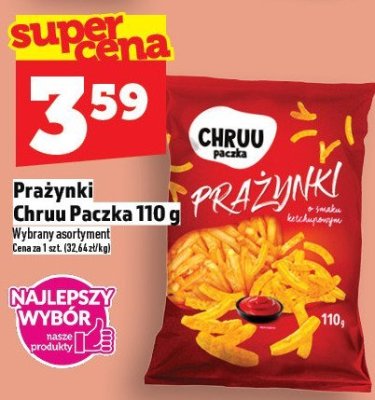 Prażynki Chruu Paczka 110 g promocja w TOPAZ