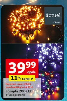 Lampki 200 LED z funkcją grania promocja w Auchan