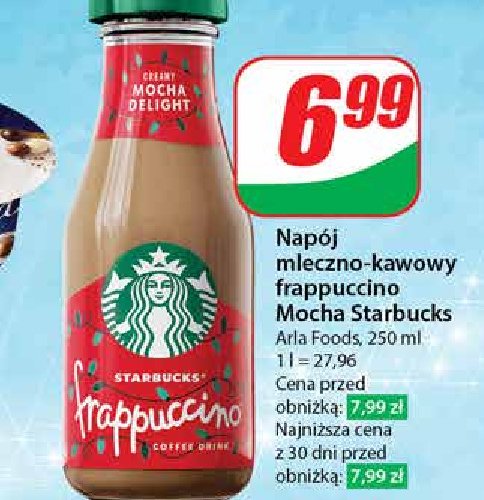 Napój mocha Starbucks frappuccino promocja w Dino