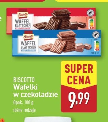 Wafelki w czekoladzie mlecznej Biscotto promocja