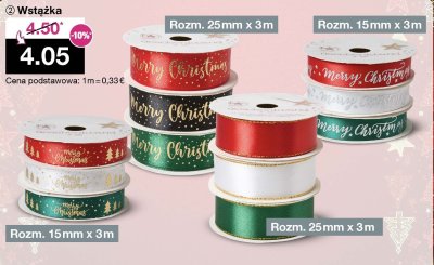 Wstążka - rozm. 25mm x 3m promocja w Woolworth