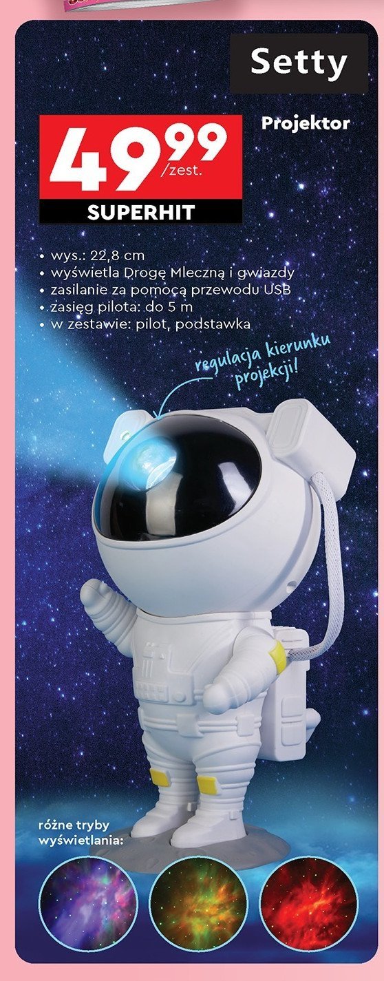 Projektor 22.8 cm Setty promocja