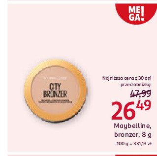 Puder brązujacy nr 150 light warm Maybelline city bronzer L'oreal promocja