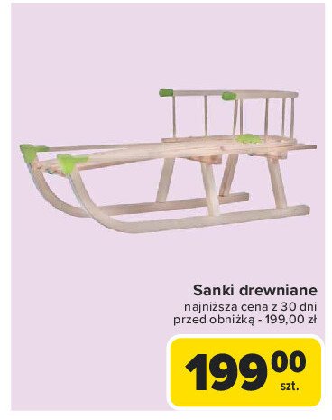 Sanki drewniane promocja w Carrefour Market