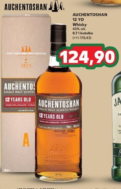 Whisky karton Auchentoshan 12 yo promocja w Kaufland