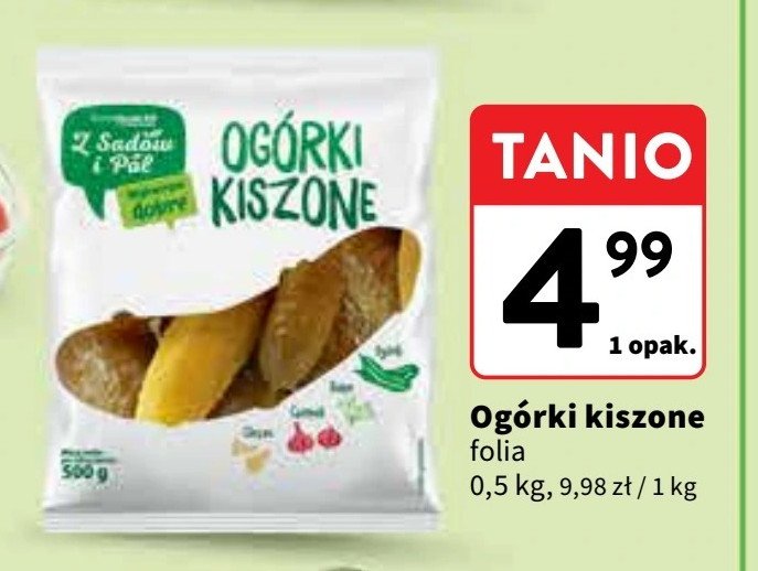 Ogórki kiszone Z sadów i pól promocja