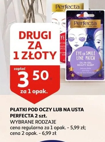 Płatki pod oczy 45+ Perfecta eye patch promocja w Lidl