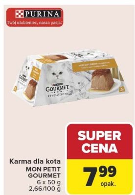 Karma dla kota MON PETIT GOURMET 6 x 50 g promocja w Carrefour