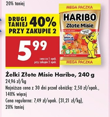 Żelki Haribo złote misie promocja w Biedronka