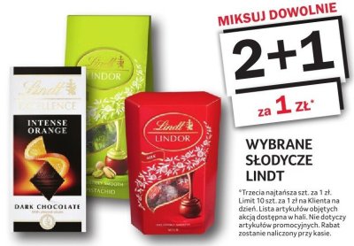 Wybrane słodycze LINDT promocja w Selgros